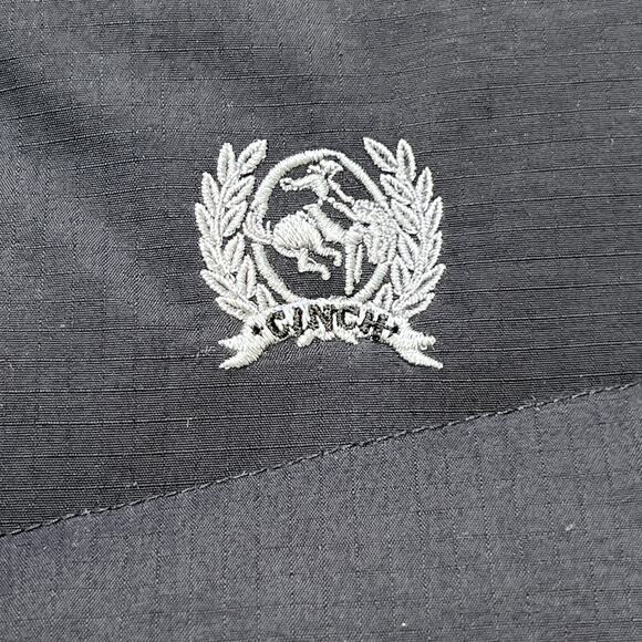 Cinch Down Filled Puffer Vest Black Men’s Medium Western Cowboy Full Zip - Picture 3 of 12